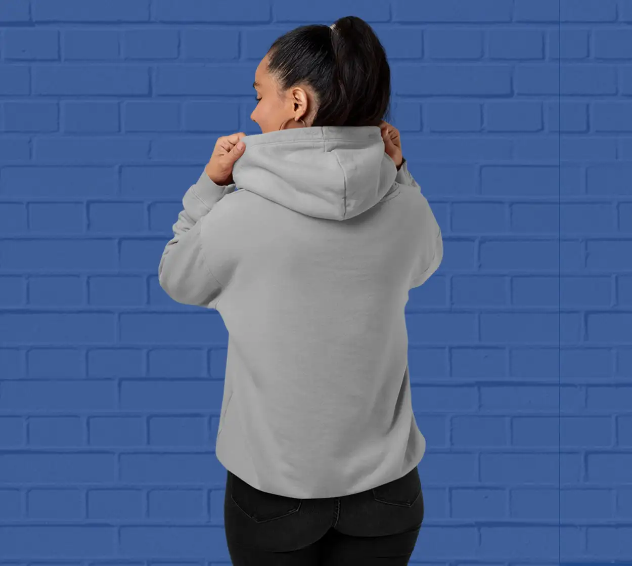 Solid Grey Melange  Hoodie for Women - Premium Quality - secondary