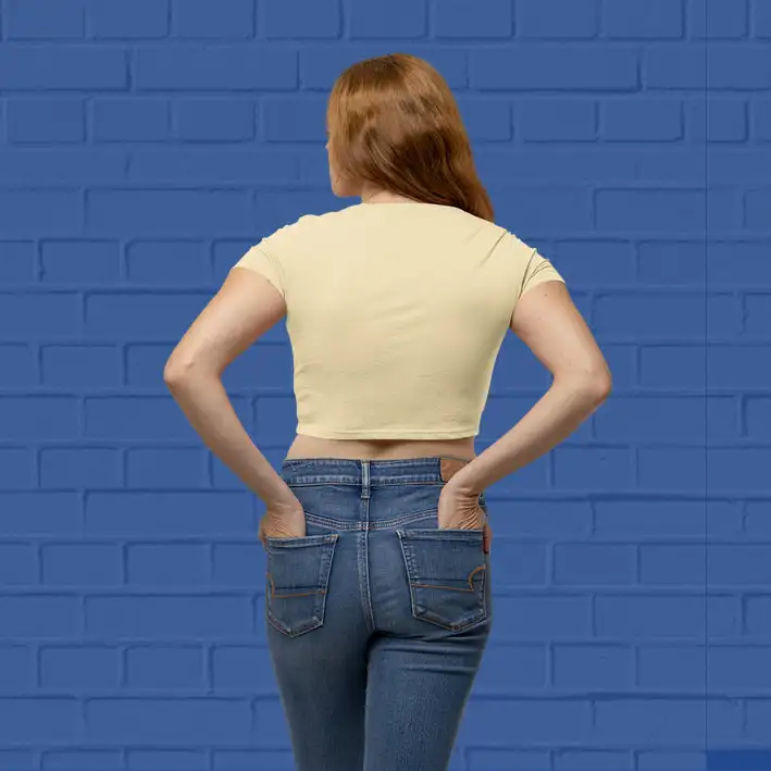 Plain Beige  Crop Top - secondary