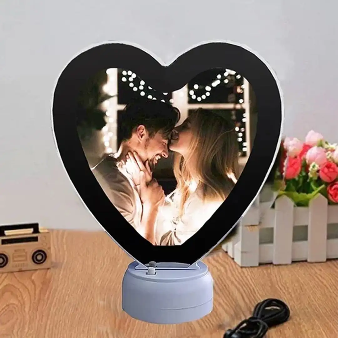 Heartin shape photo printed Magic mirrorSakthigroupz