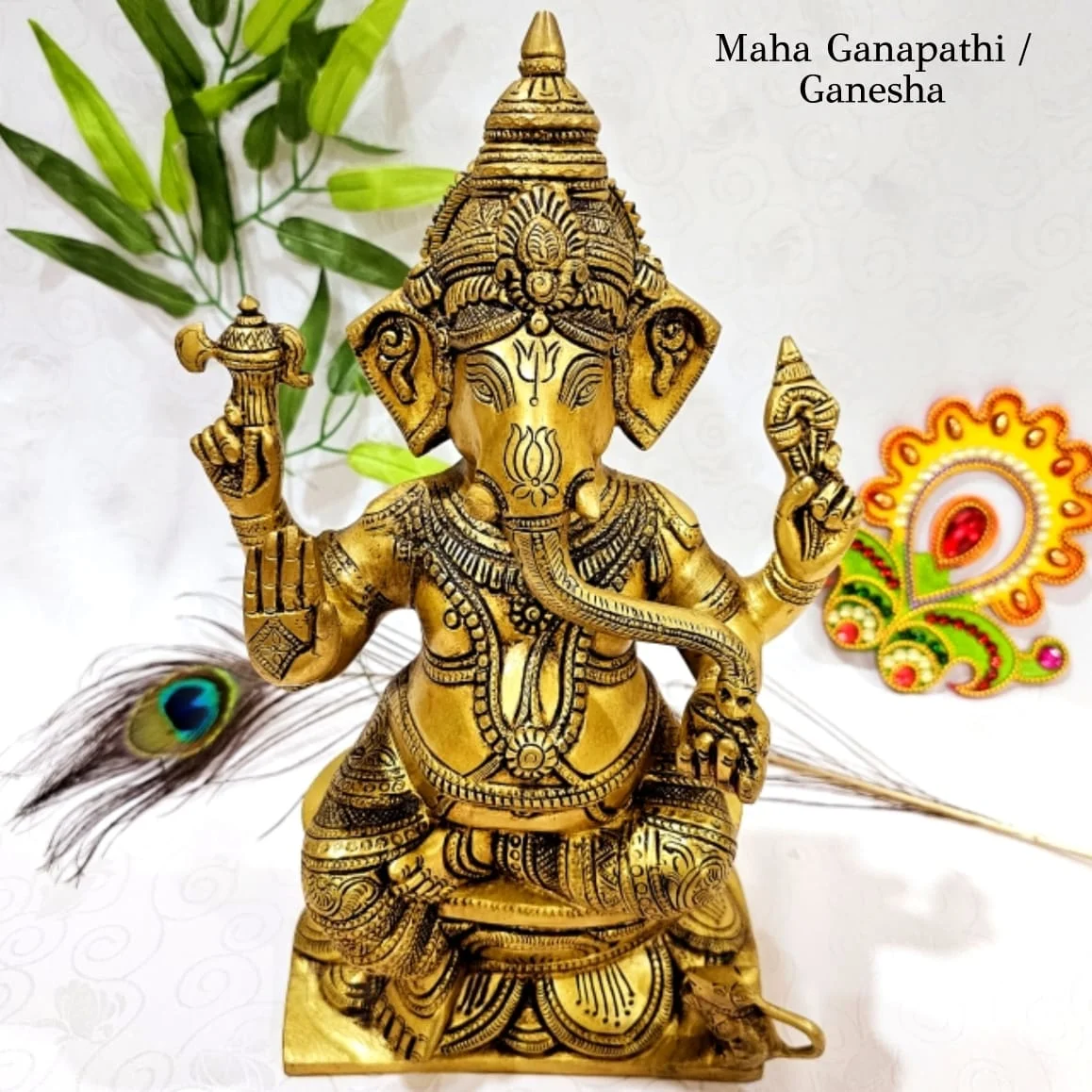 Maha Ganapathi / Ganesha - Brass Statue God Vinayagar Brass Idol - secondary