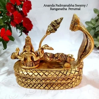 Ananda Padmanabha Swamy / Ranganatha Perumal Brass Antique Finish - secondary