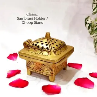 Classic Sambrani Holder / Dhoop Stand - Brass