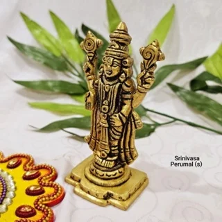 Srinivasa Perumal Tirupati Brass Antique Finish Lord Balaji - secondary
