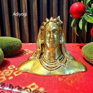 Adiyogi / Shivan Idol Brass Antique Finish God AdiyogiThingal Essentials LLP