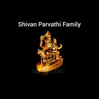 Shivan Parvathi Family Statue Brass Antique Finish - secondary