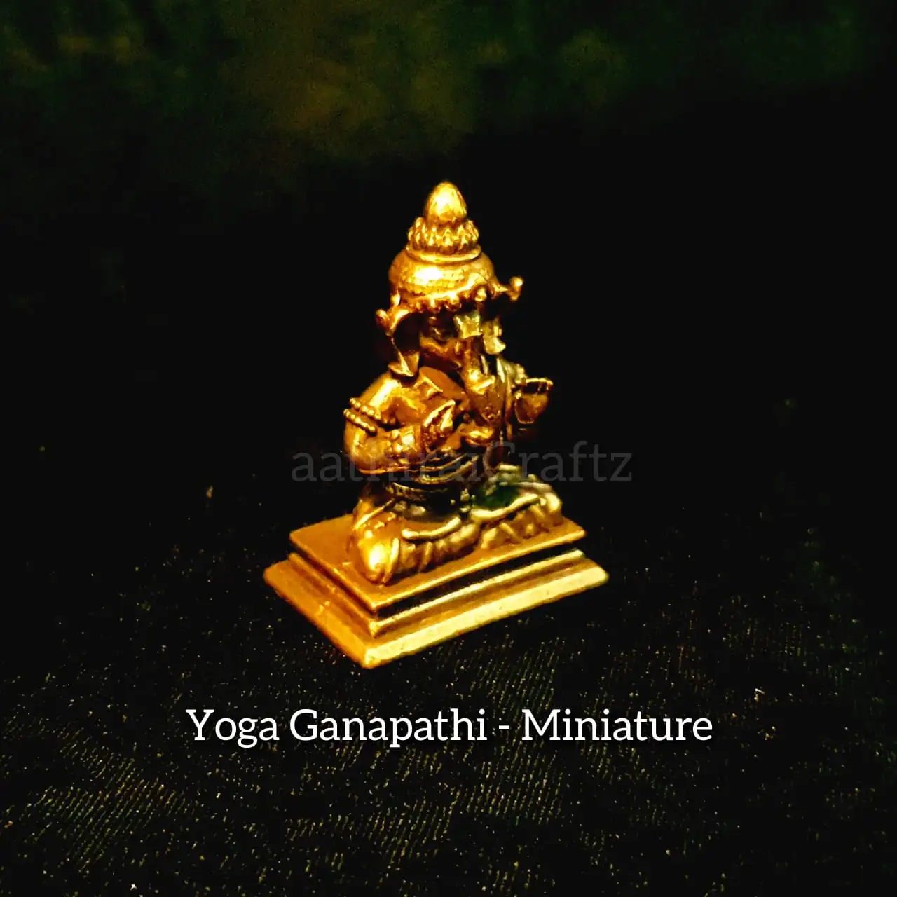Yoga Ganapathi Miniature  Brass Antique Finish - secondary