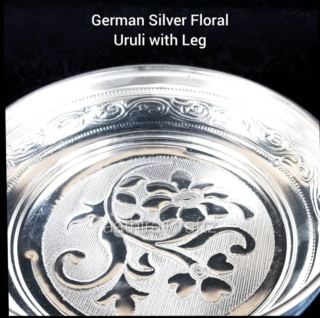 German Silver Floral Uruli - Large - secondary