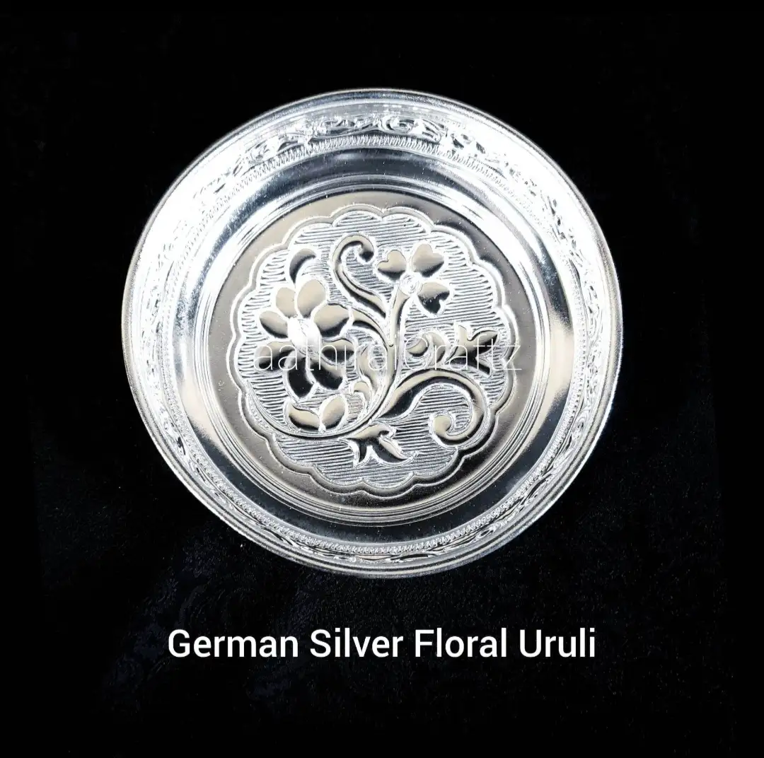 German Silver Floral Uruli - SmallThingal Essentials LLP