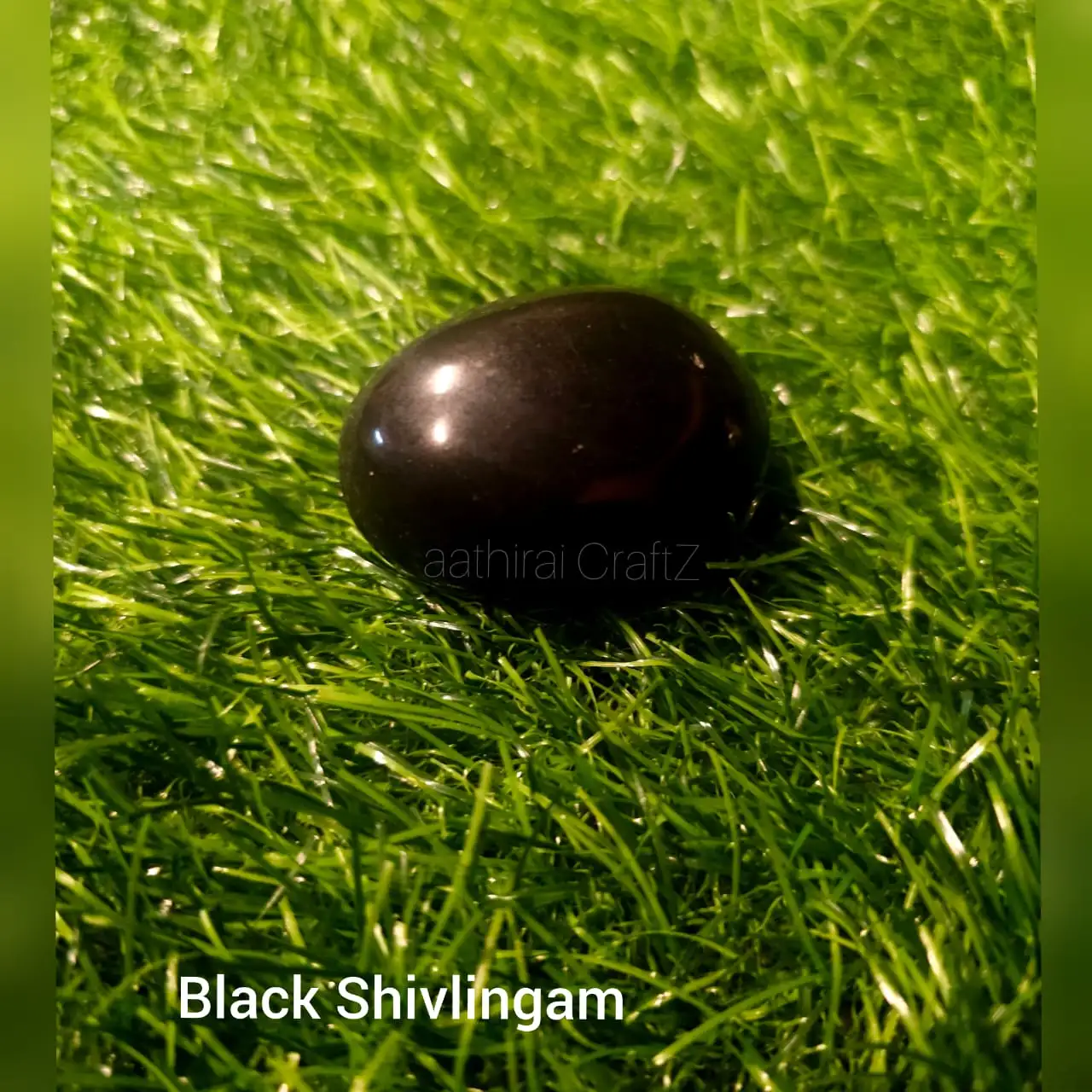 Black Shivalingam Pure Black Shivalingam / Lingam - Large - secondary