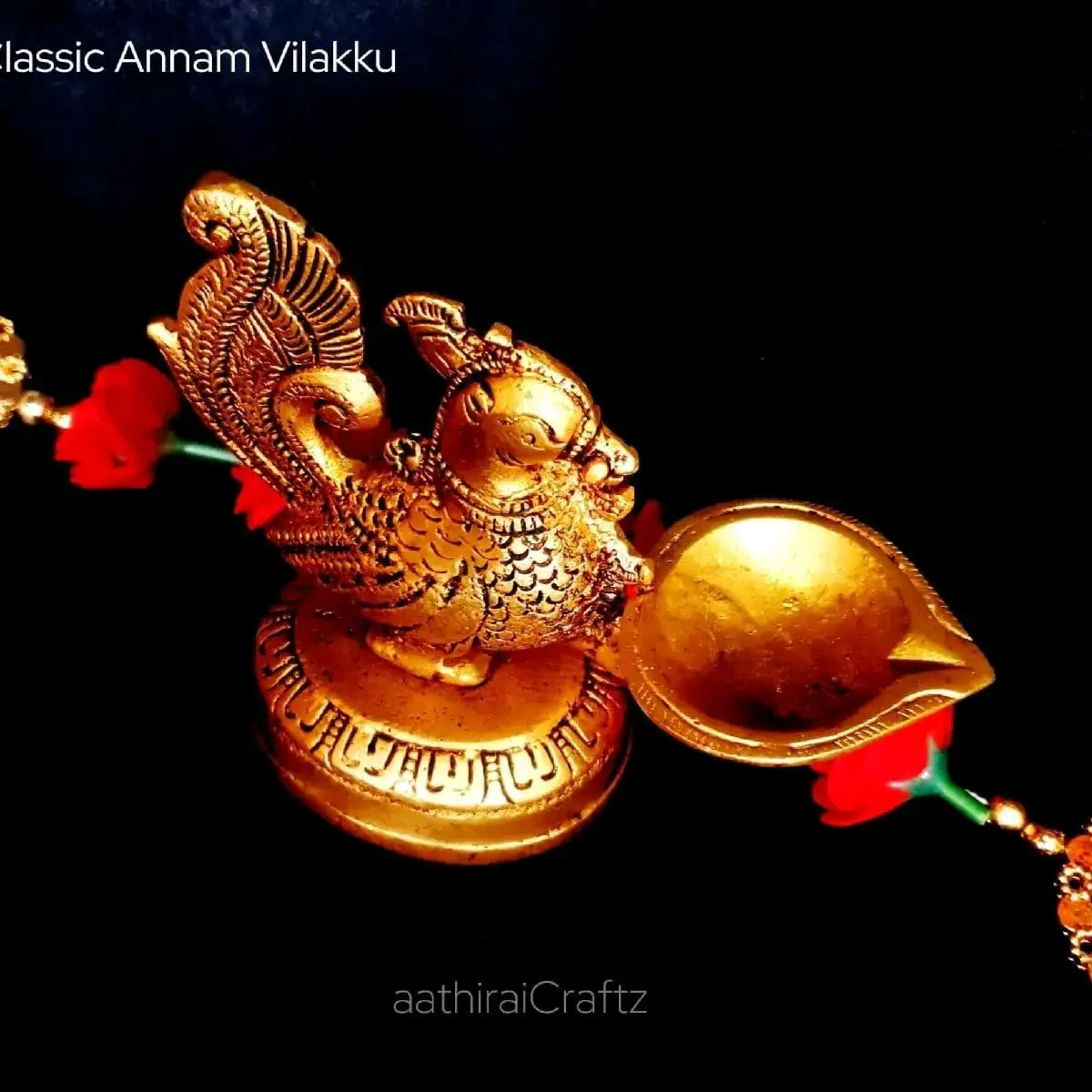 Classic Annam Vilakku / Lamp Brass Antique Finish - secondary