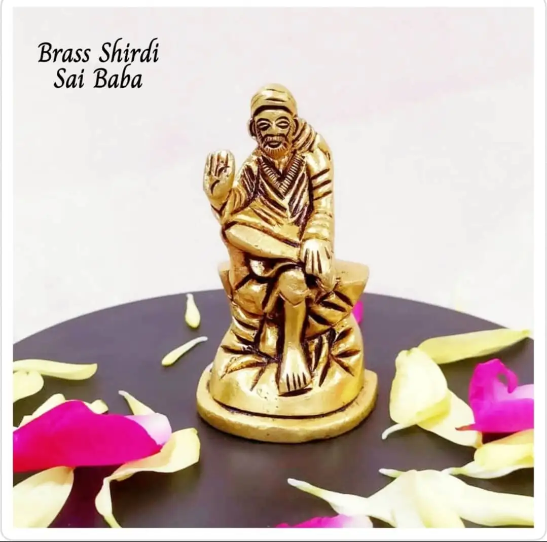 Shirdi Sai BaBa Idol  Brass Antique FinishThingal Essentials LLP
