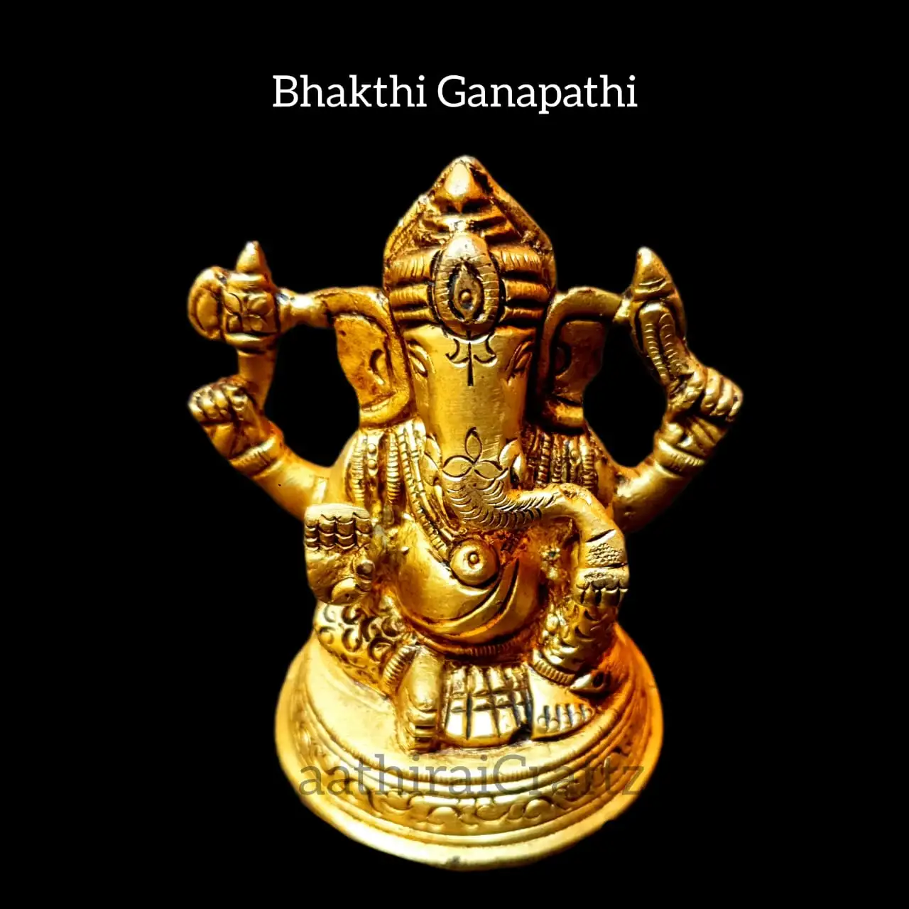 Bhakthi Ganapathi / Ganesha  Brass Antique Finish - secondary