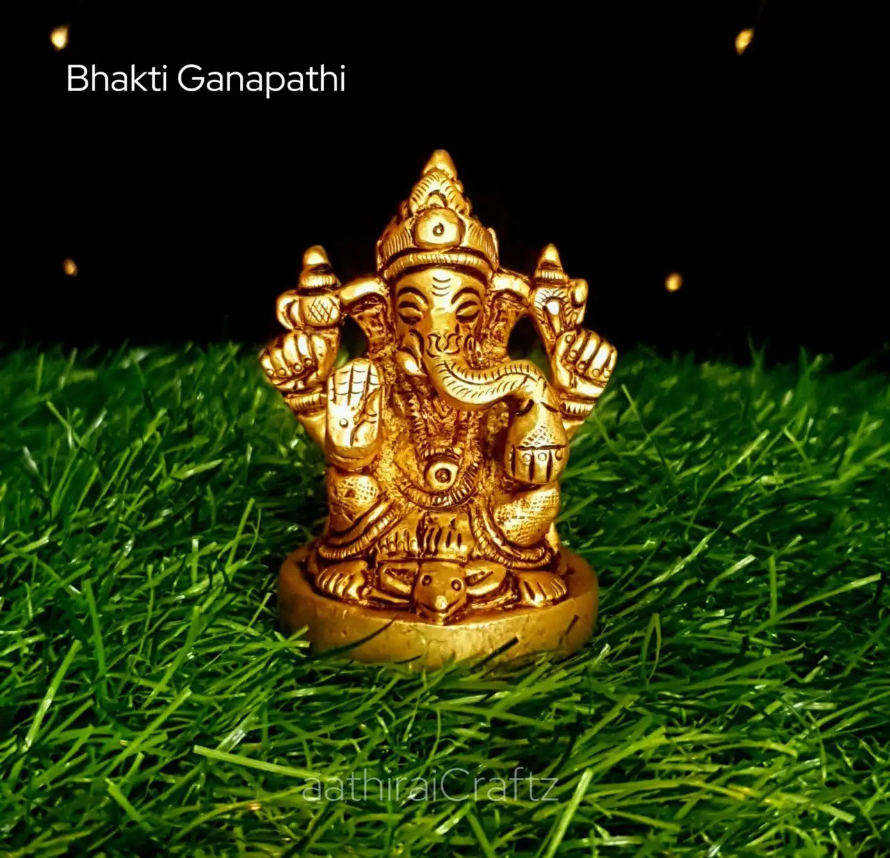 Bhakti Ganapathi / Ganapathy Brass Antique FinishThingal Essentials LLP
