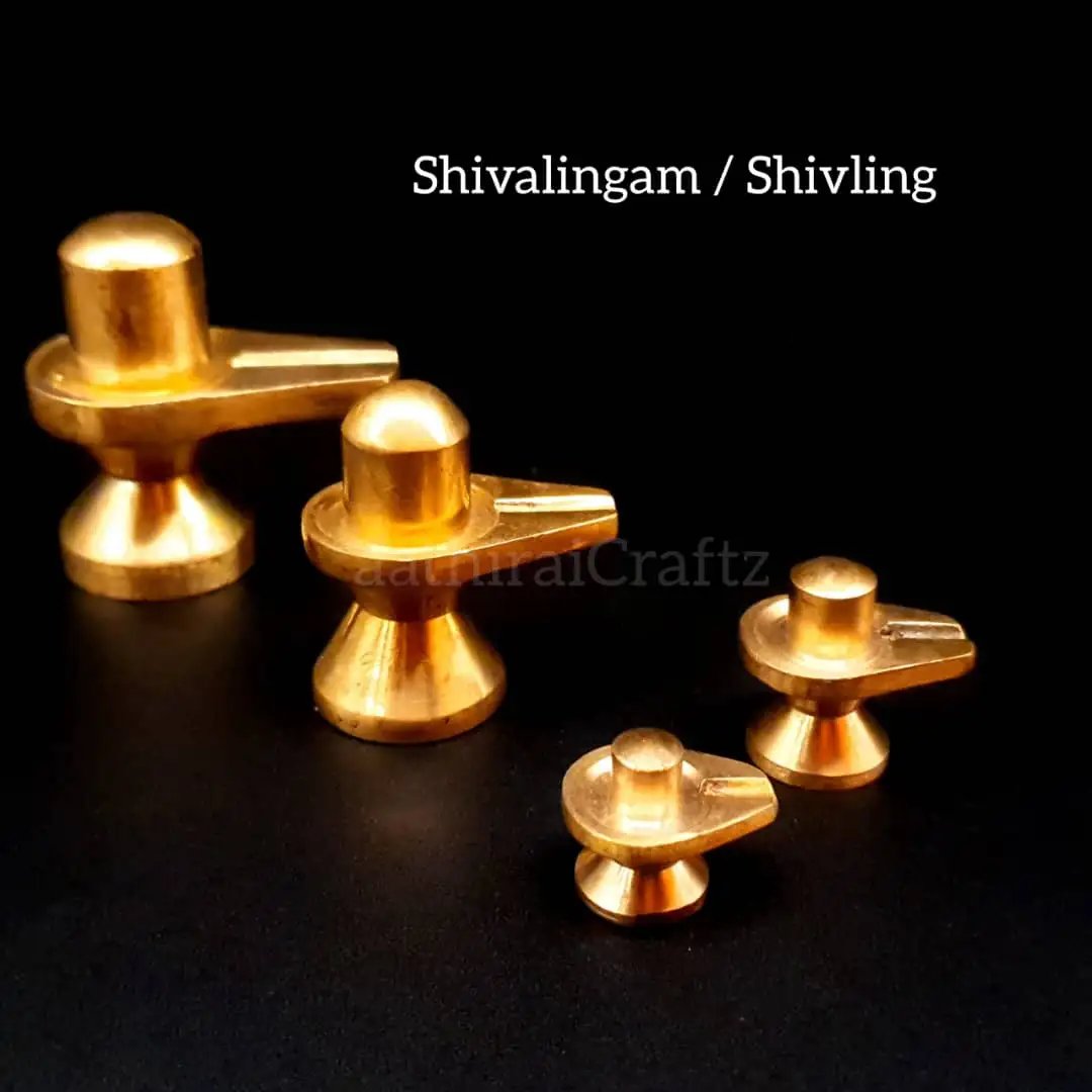 Shiva Lingam Brass Sculpture - Size 2 - secondary