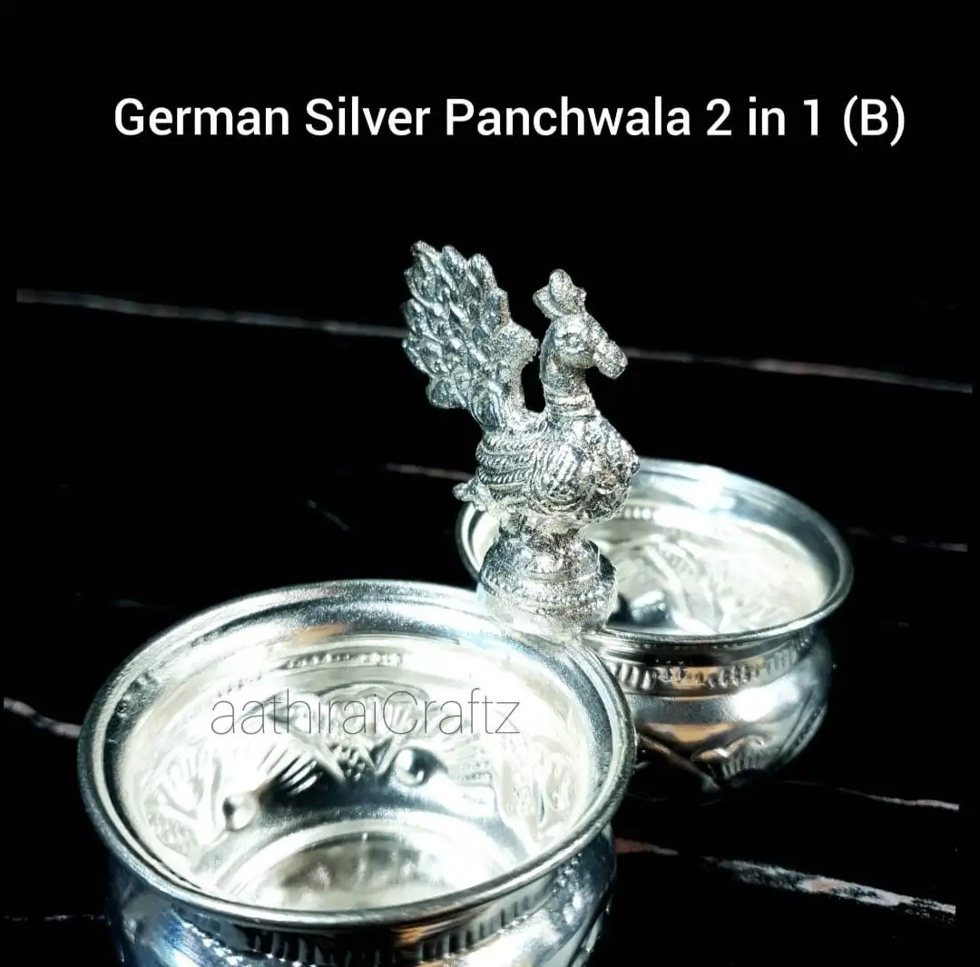 Traditional German Silver Panchwala / Kinnam Peacock 2 in 1 - secondary