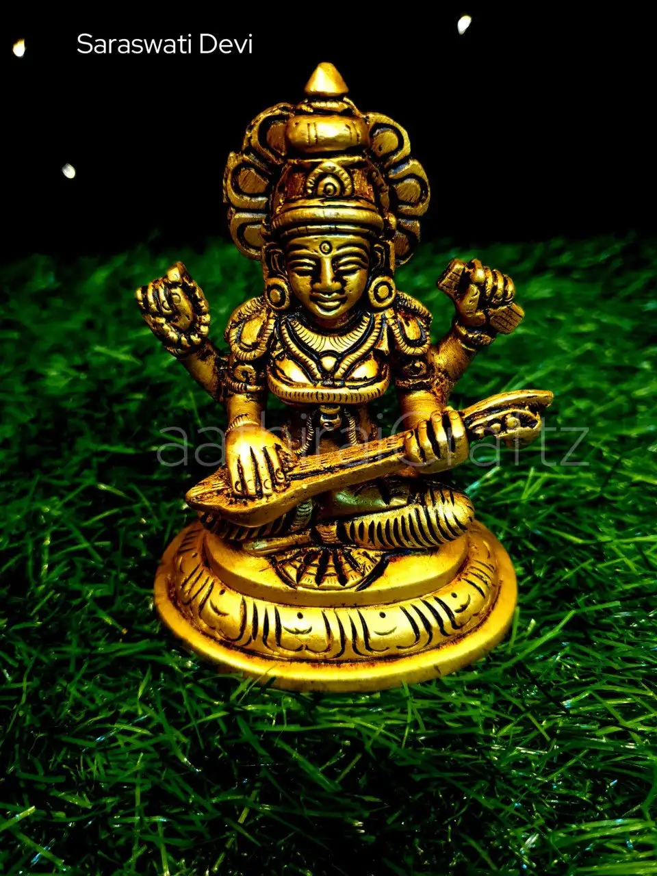 Saraswati Devi/ Saraswathi Devi
Brass Antique Finish - secondary
