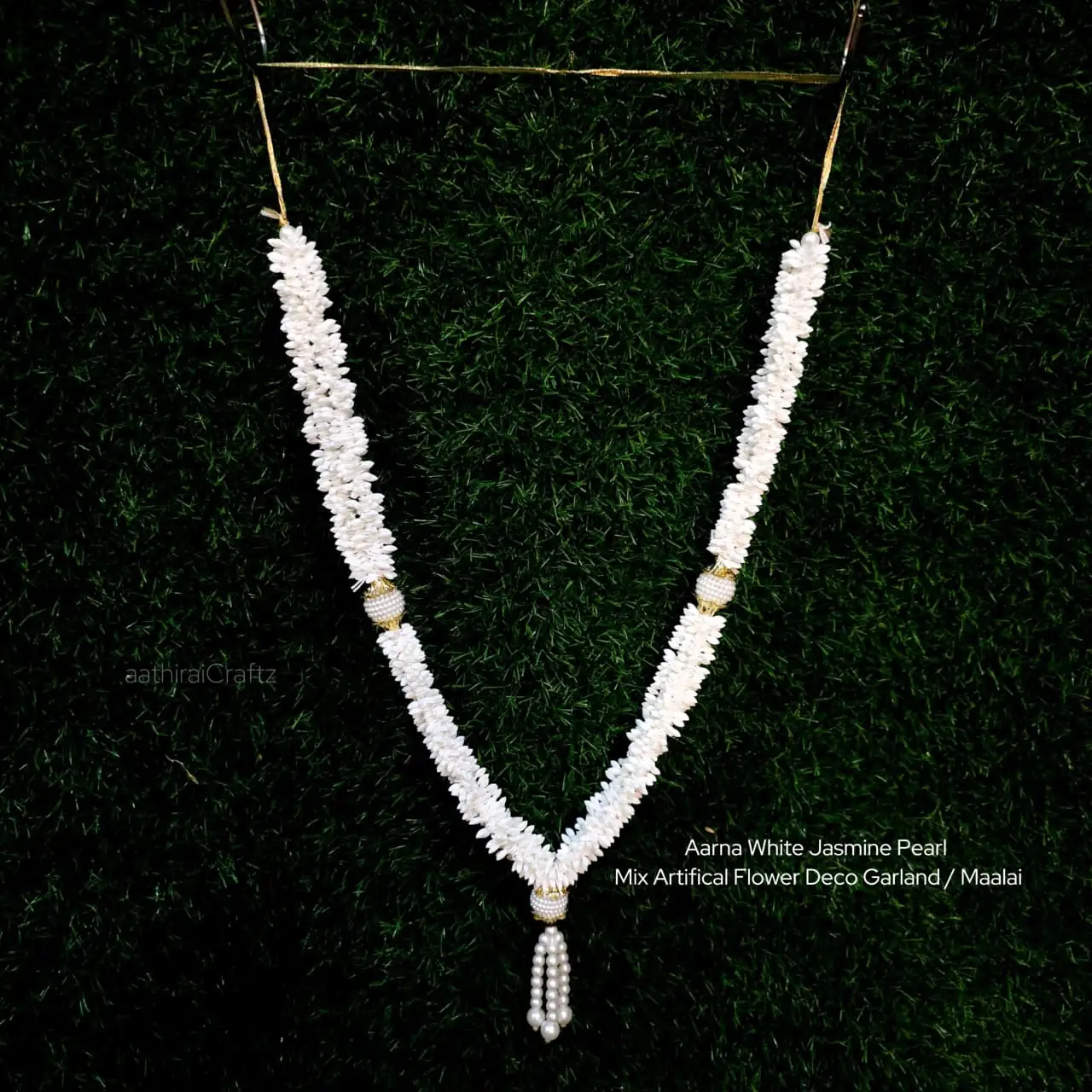 Aarna White Jasmine Pearl Mix Artifical Flower Deco GarlandThingal Essentials LLP