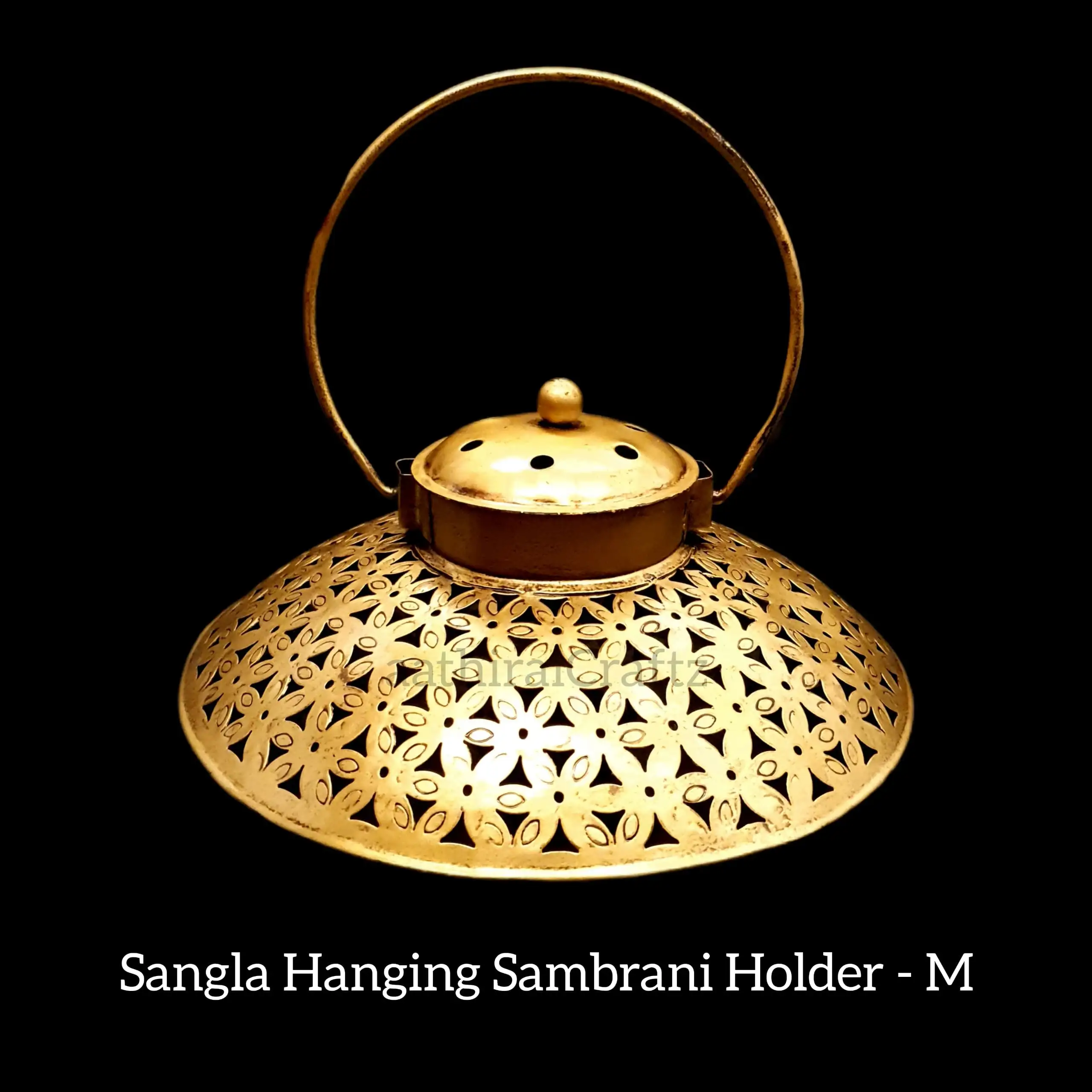 Sangla Hanging Sambrani Holder    Iron Antique FinishThingal Essentials LLP