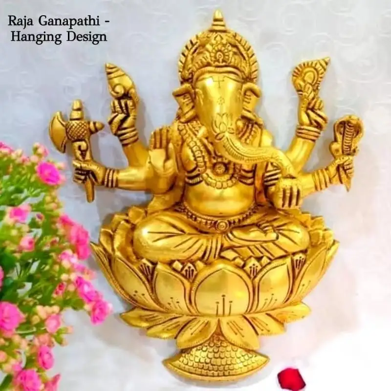 Raja Ganapathi - Hanging Brass Statue God Vinayagar Brass Idol
