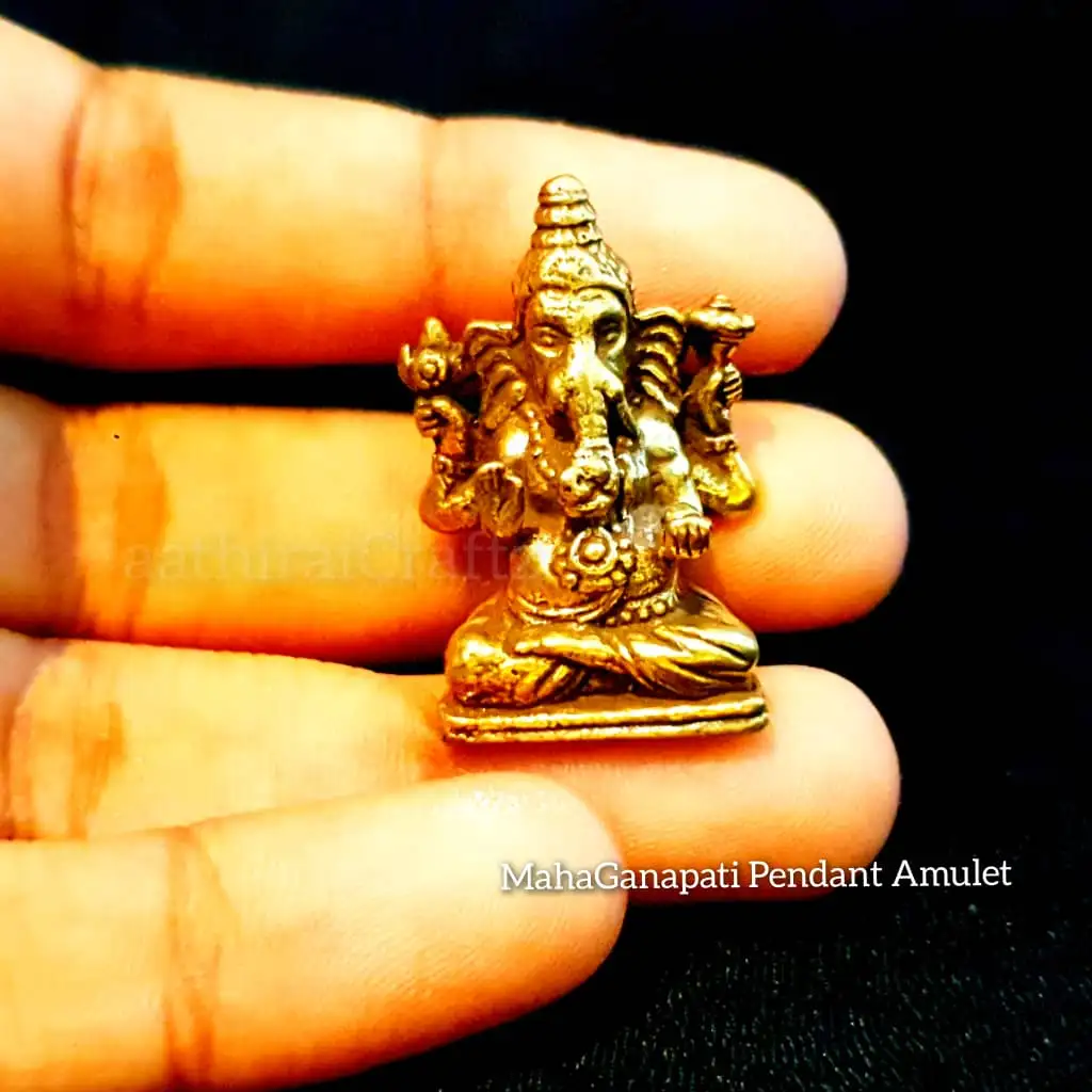 Maha ganapati / Ganesha Pendant Amulet MiniatureThingal Essentials LLP