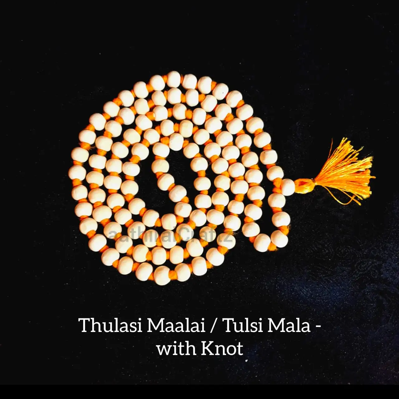 Original Thulasi Wood Maalai ( Size 1 - with knot ) - S - secondary