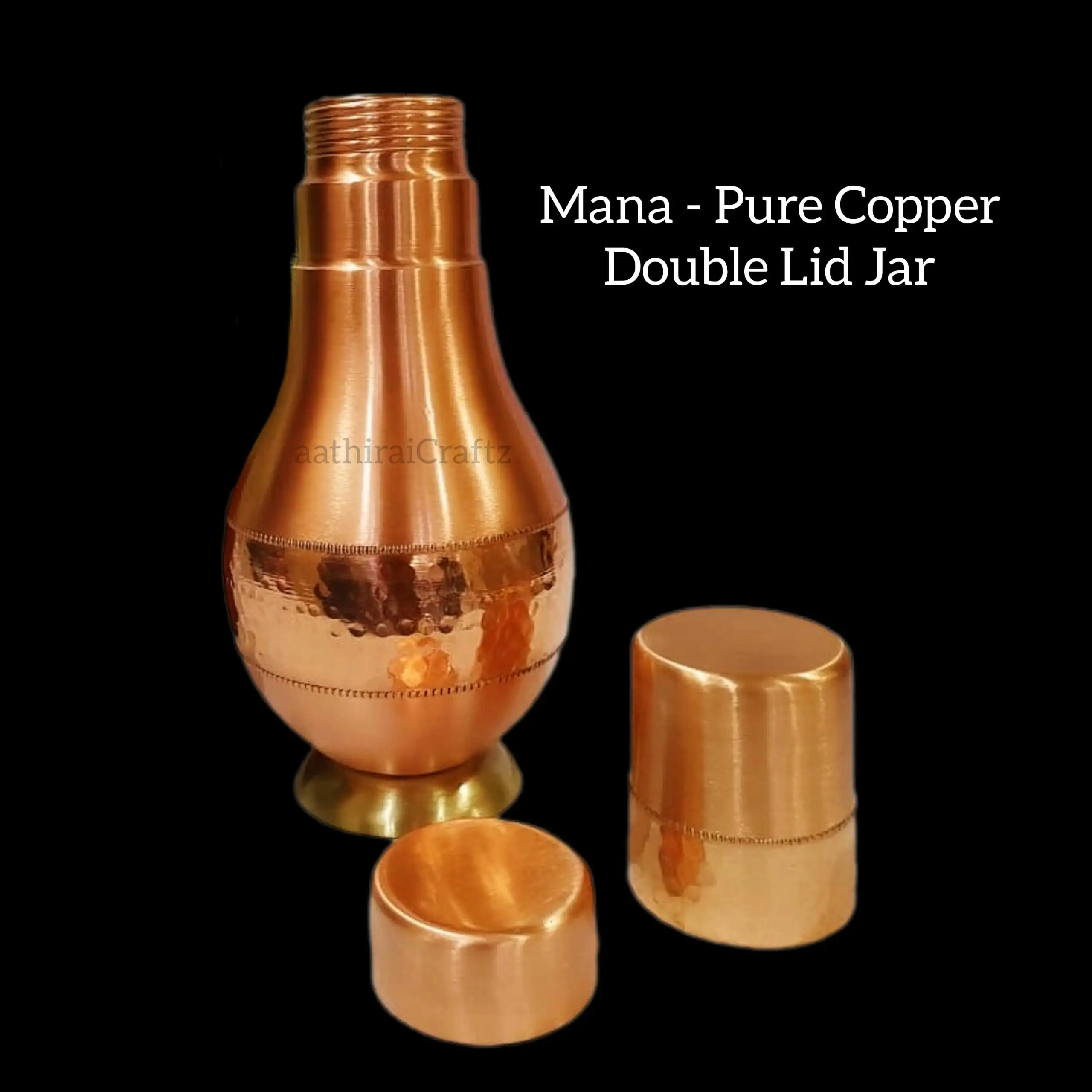 Mana - Pure Copper Double Lid Jar - secondary