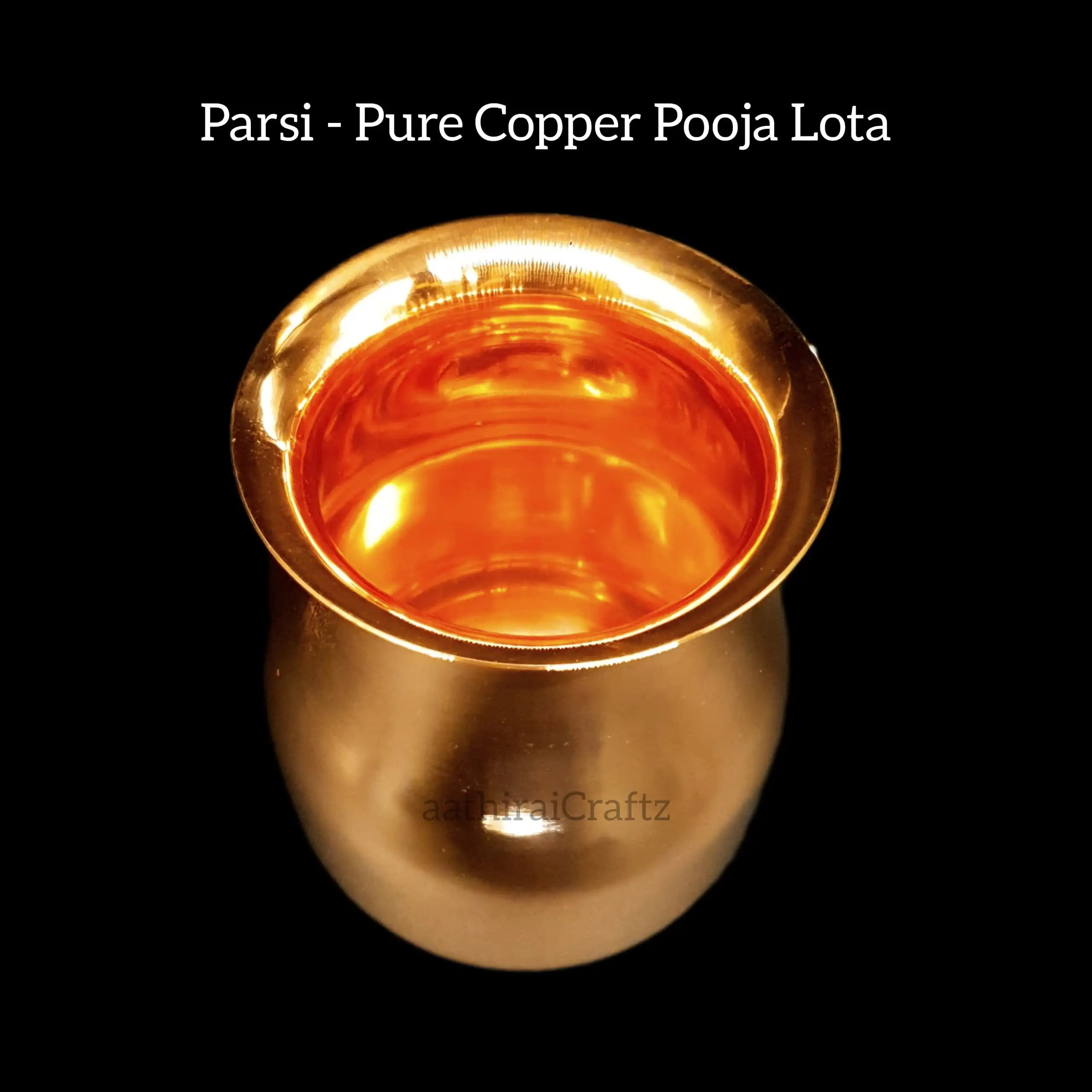 Pure Copper Parsi Lota   - Bekas Air / Cawan Tembaga - secondary