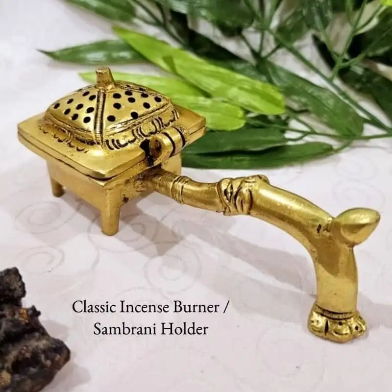 Classic Sambrani Holder/ Incense Burner With Handle