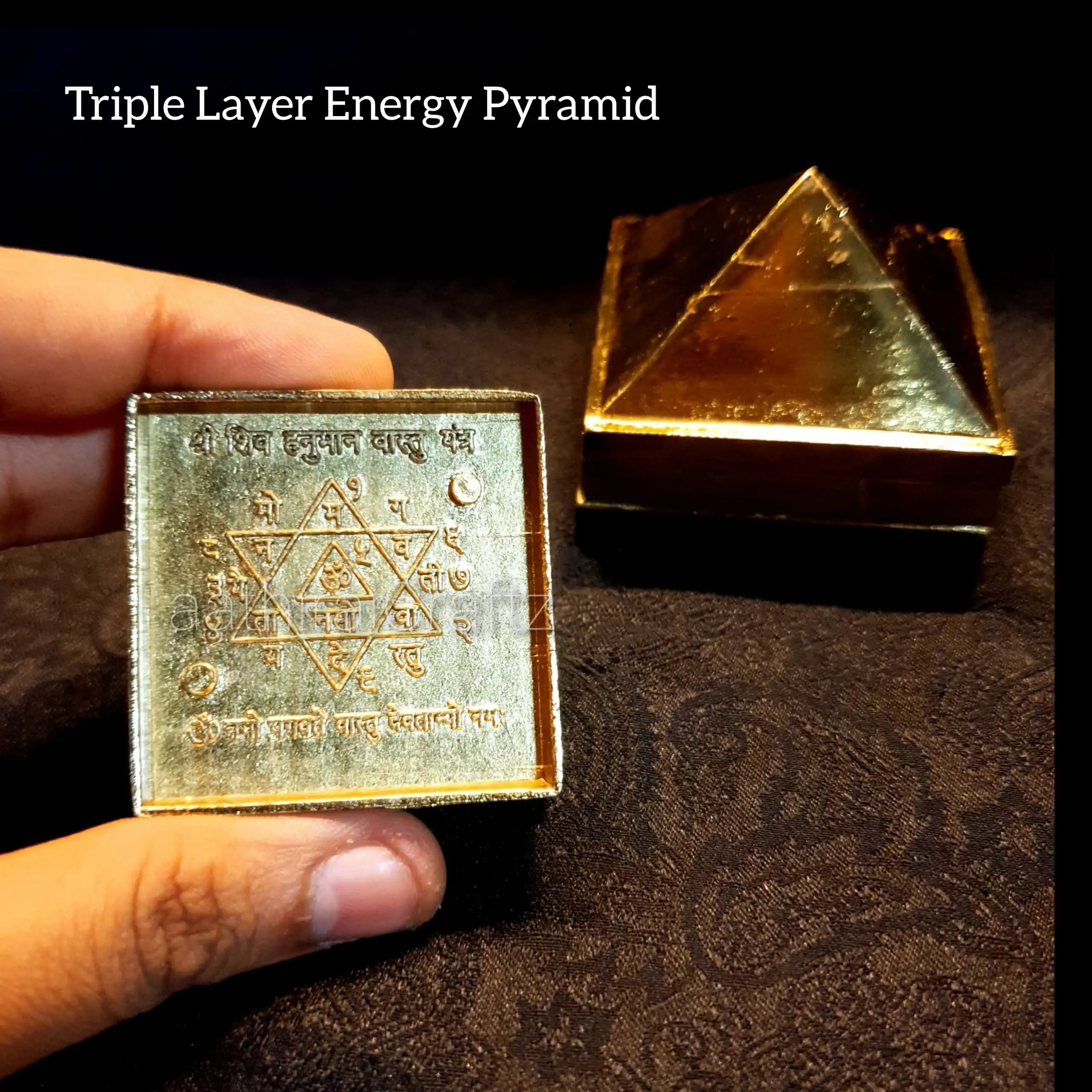 Triple Layer Energy Pyramid - AluminiumThingal Essentials LLP
