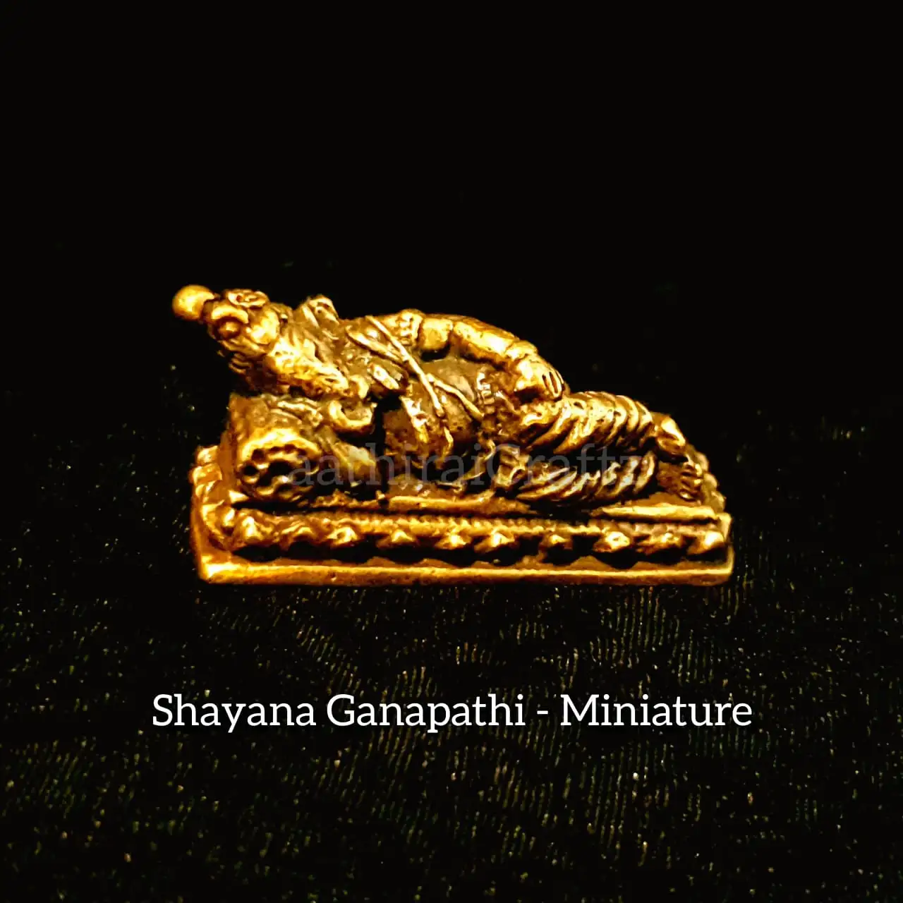 Shayana Ganapathi Miniature / Ganesha  Brass Antique FinishThingal Essentials LLP