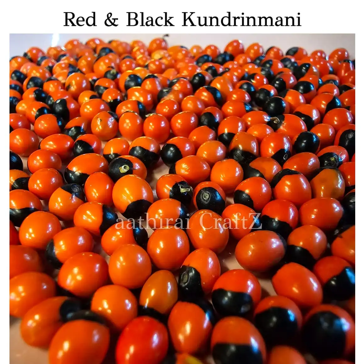 Red & Black Kundrinmani Seeds
