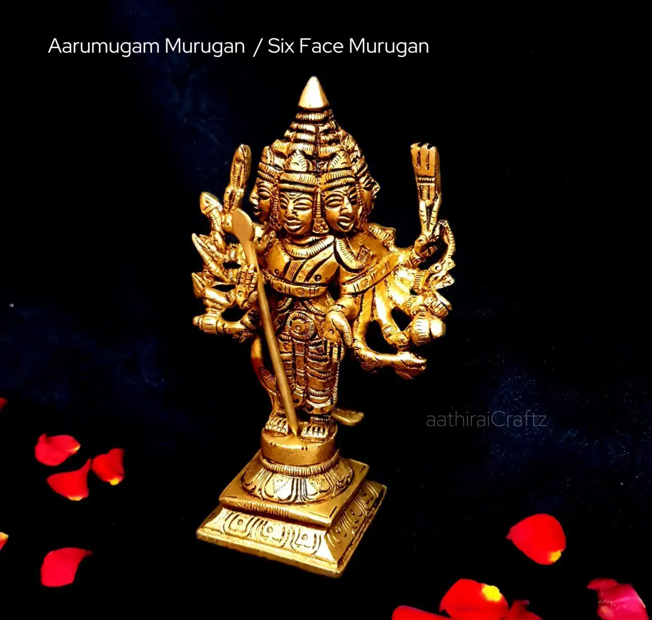 Aarumugam Murugan Brass Antique Finish - secondary