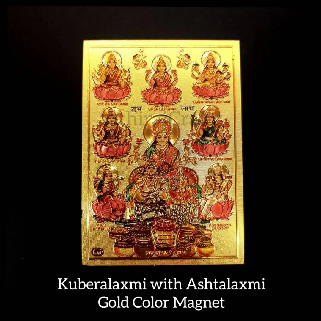 Kuberan Asthalakshmi Hindhu Deities Magnet / God Fridge MagnetThingal Essentials LLP