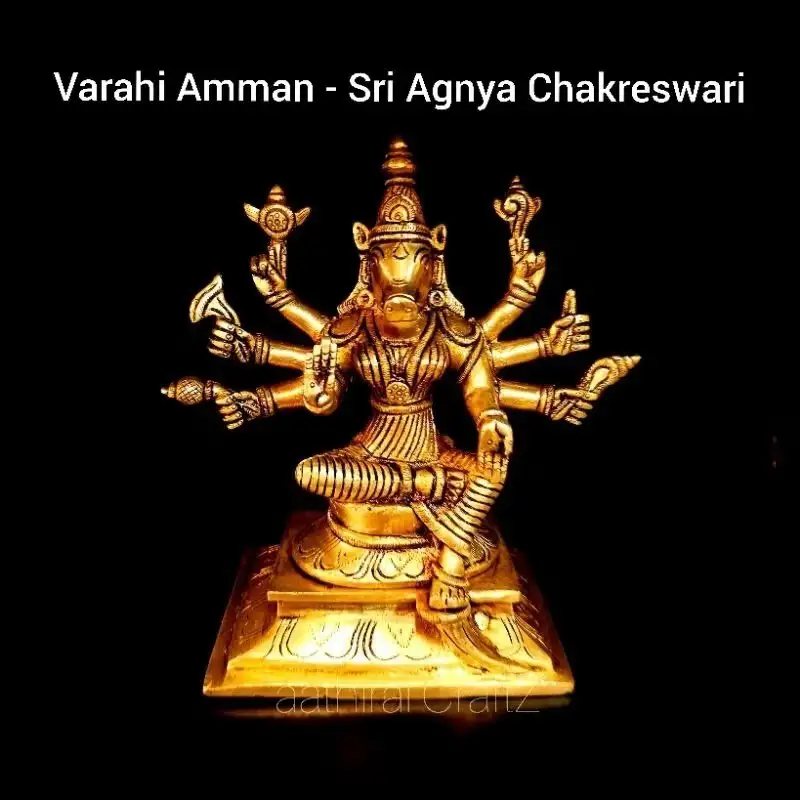 Varahi Amman / Barahi Statue Brass Antique FinishThingal Essentials LLP