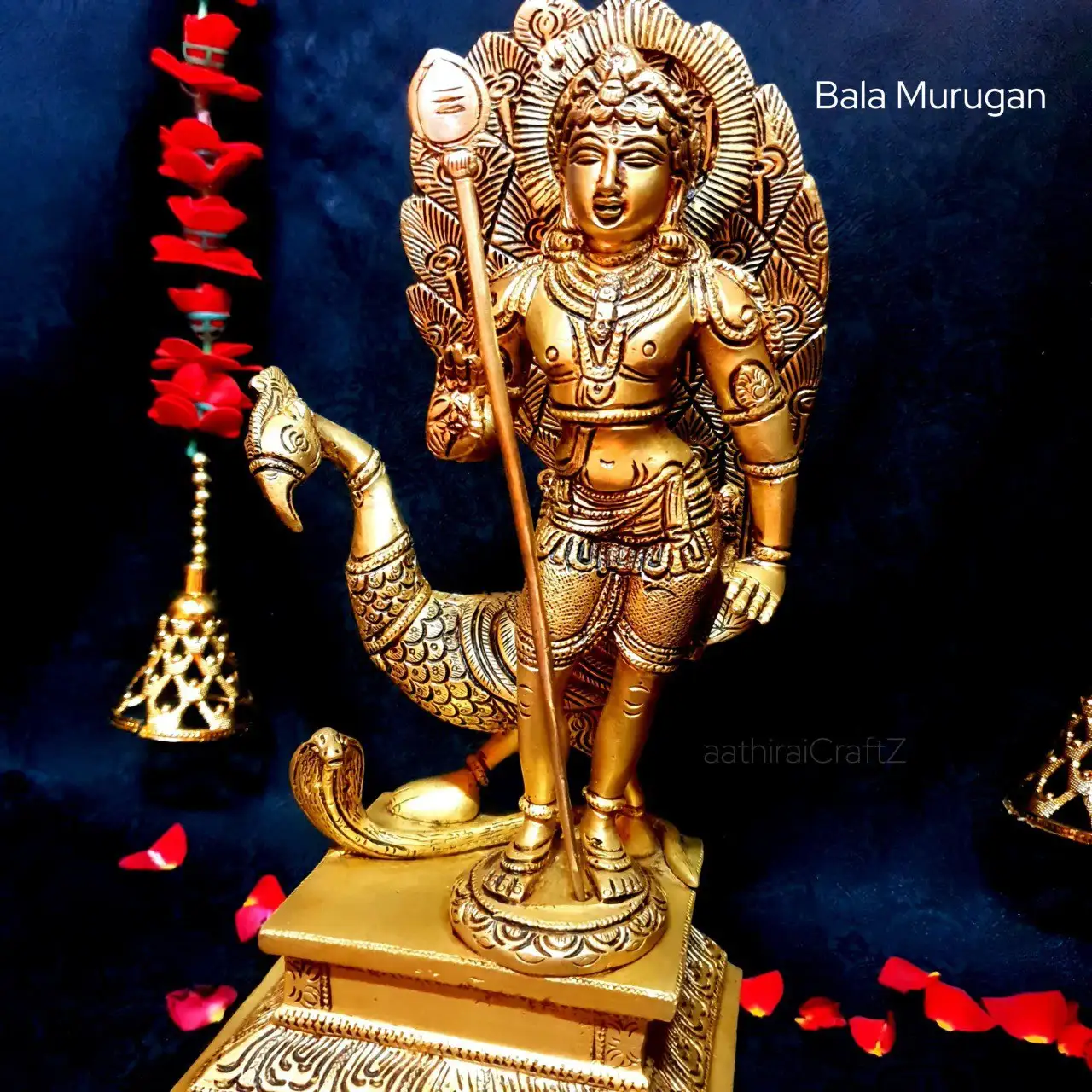 Bala Murugan / Balamurugan Brass Antique Finish