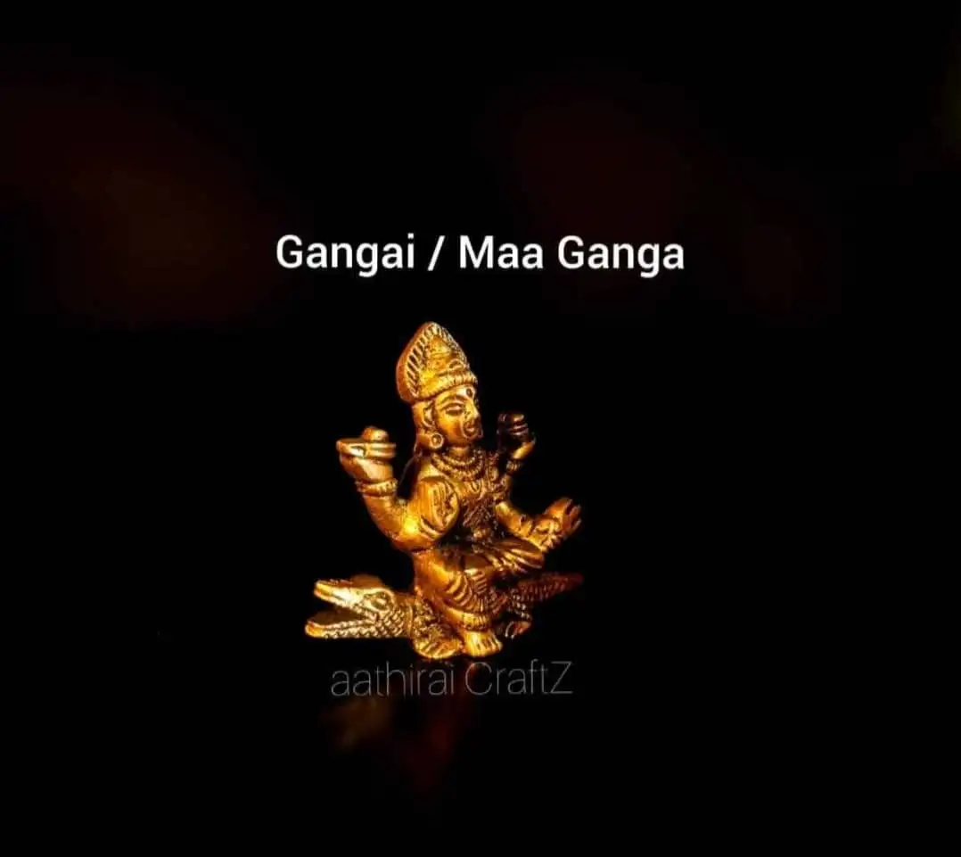 Gangai / Maa Ganga (S)  Brass Antique Finish - secondary
