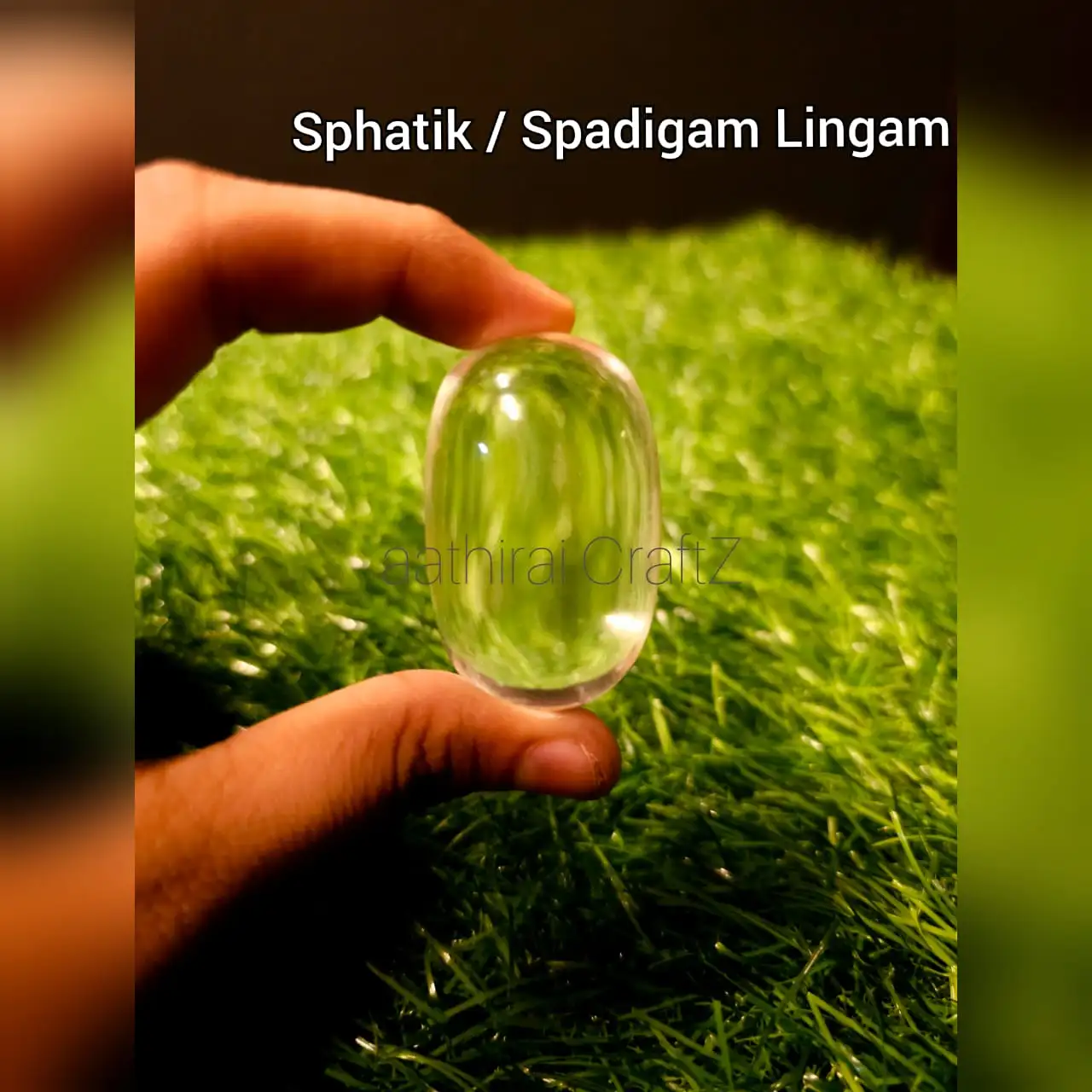 Pure Sphatik / Spadiga Lingam - Small - secondary