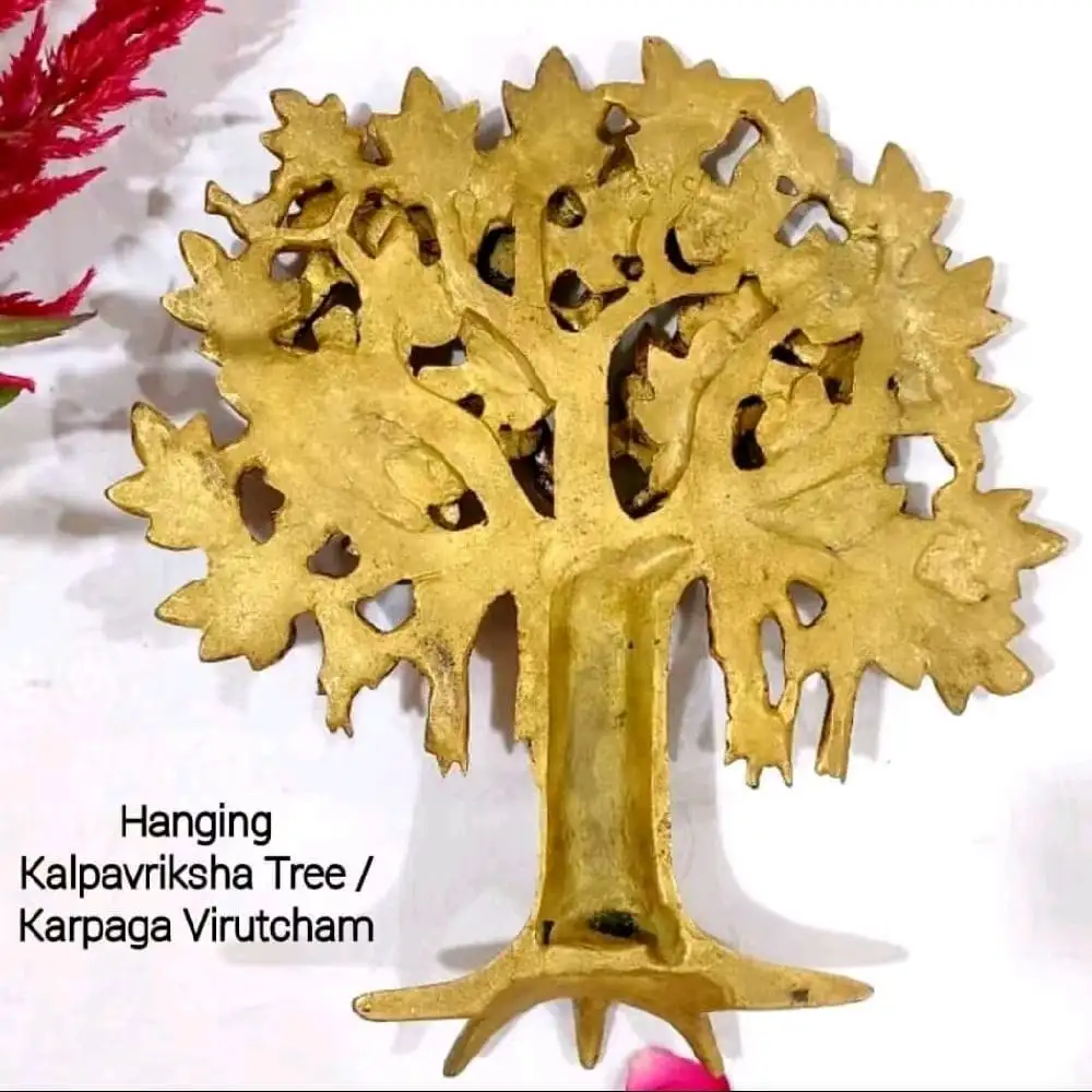 Hanging Kalpavriksha Tree / Karpaga Virutcham Brass Antique Finish - secondary