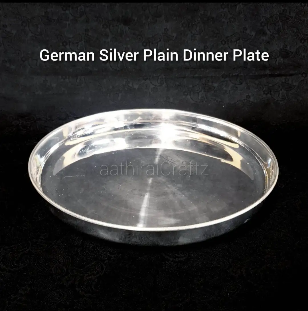 German Silver Plain Dinner Plates - secondary