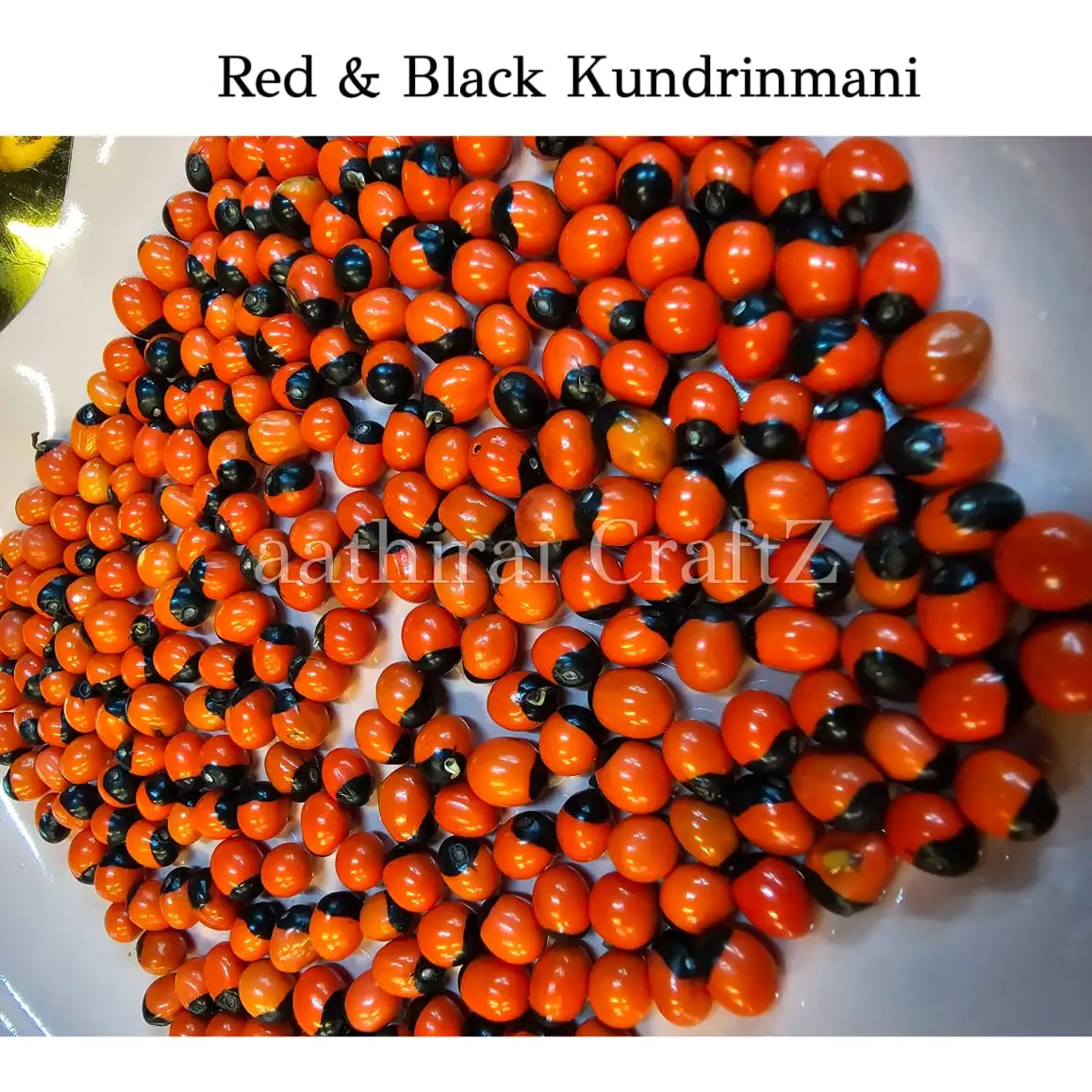 Red & Black Kundrinmani Seeds - secondary
