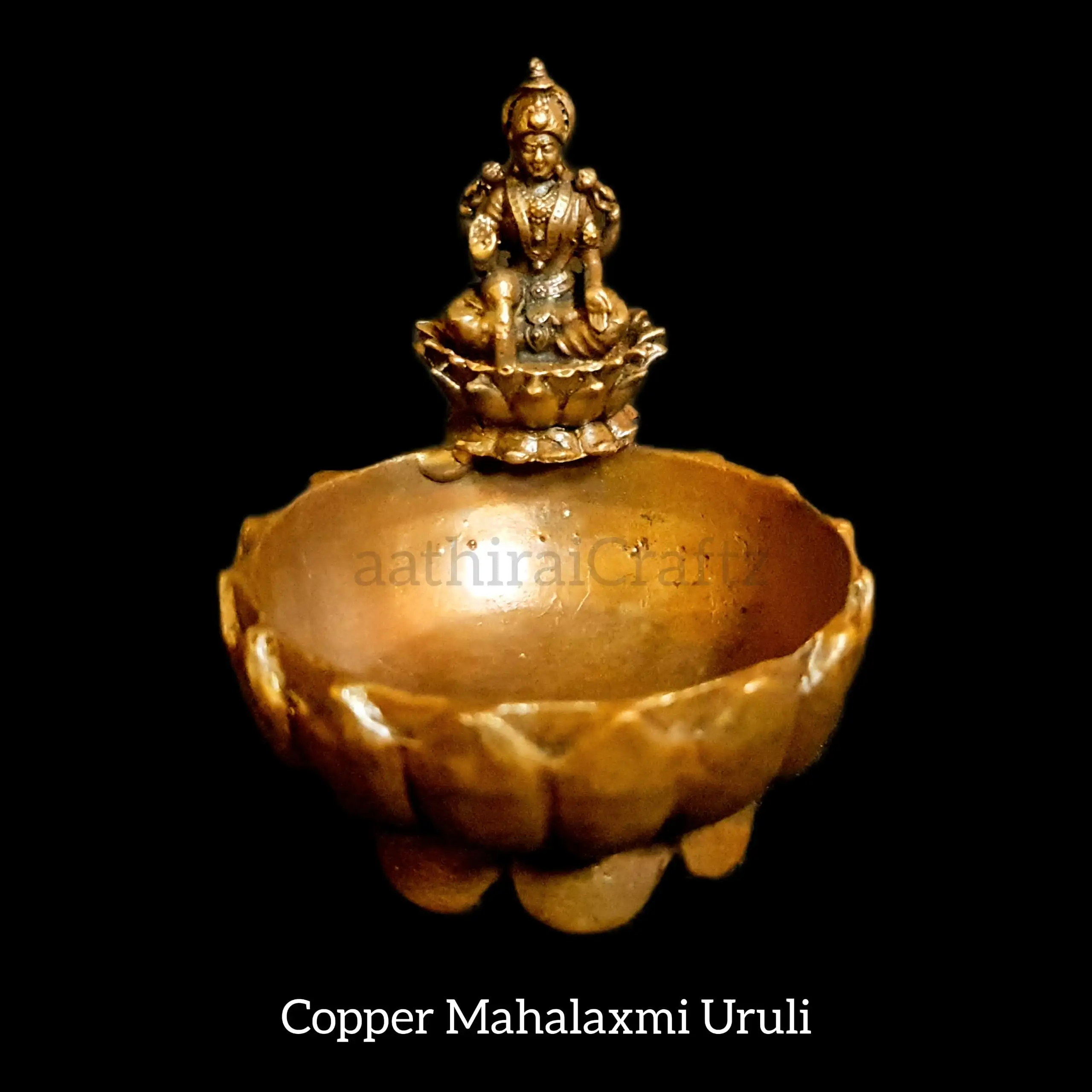 Copper Uruli Mahalaxmi / Copper Idol MahalaxmiThingal Essentials LLP