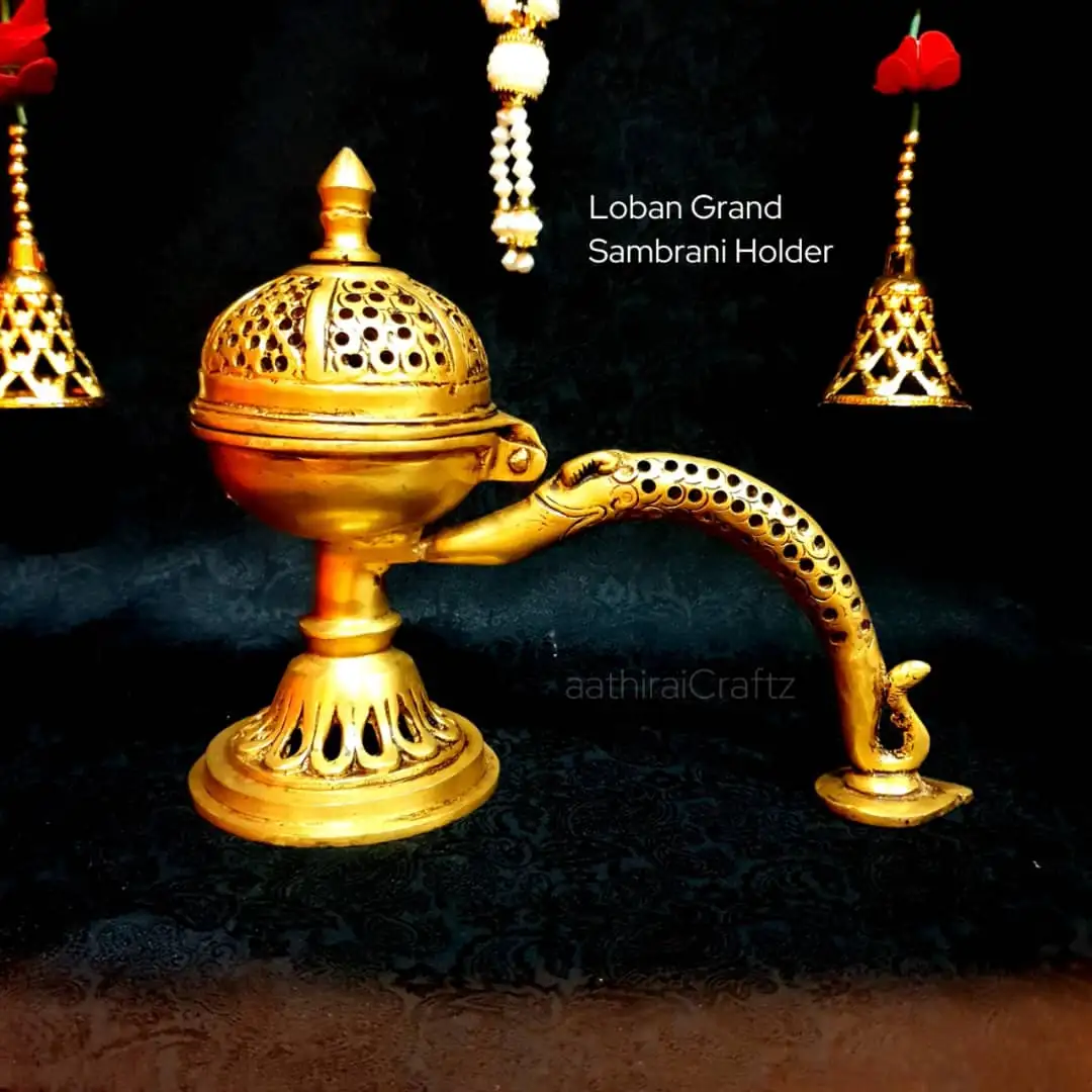 Dhuni Grand Sambrani Holder / Dhuni Dhoop Burner - Brass - secondary