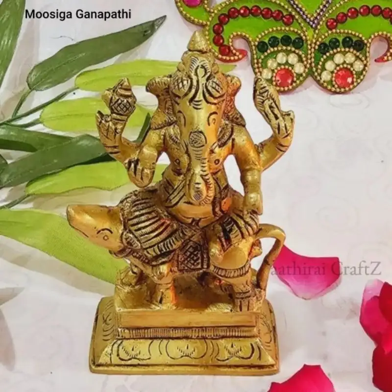 Moosiga Ganapathi -Brass Statue - secondary