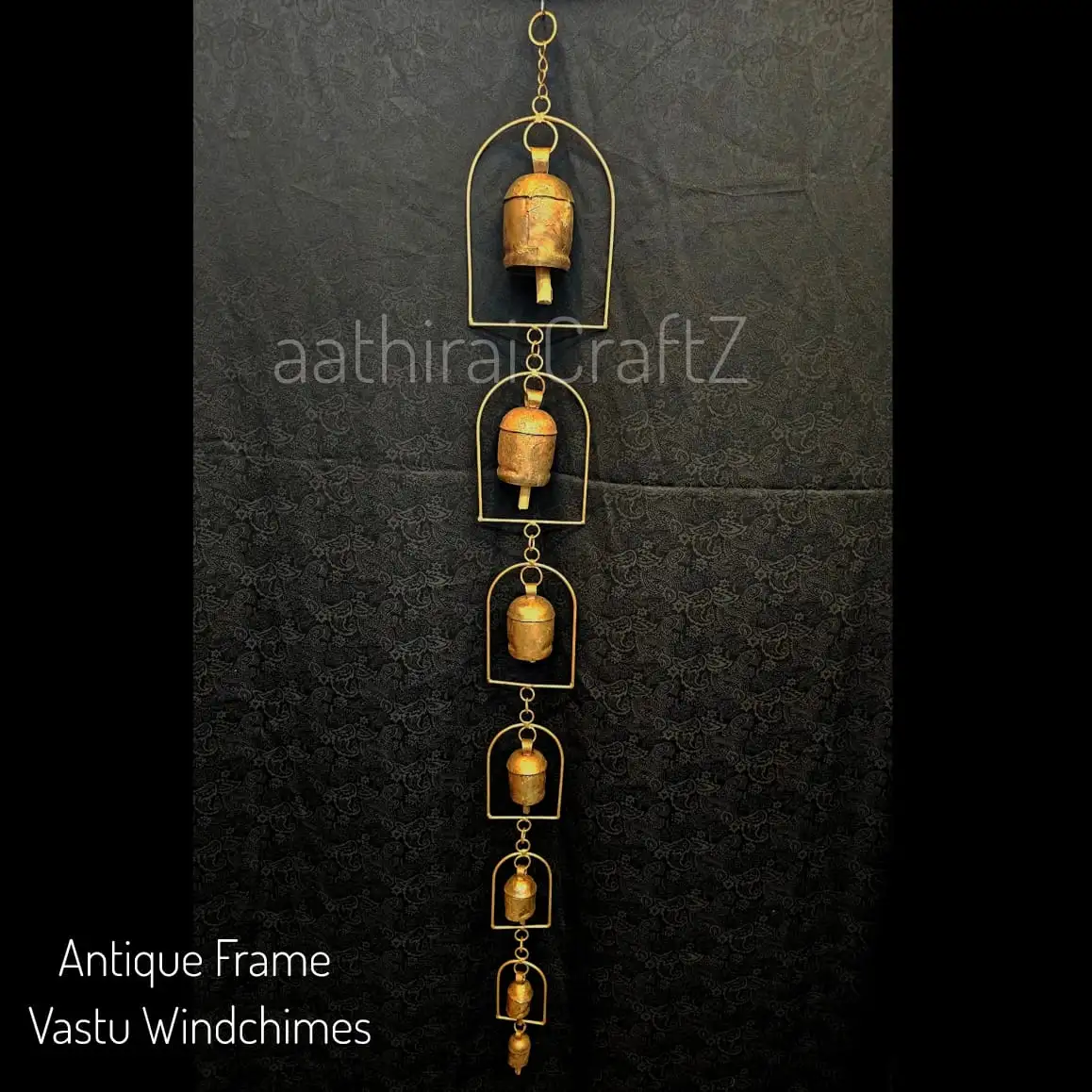 Hanging Vastu Bells Metal - Frame Design 7 BellsThingal Essentials LLP