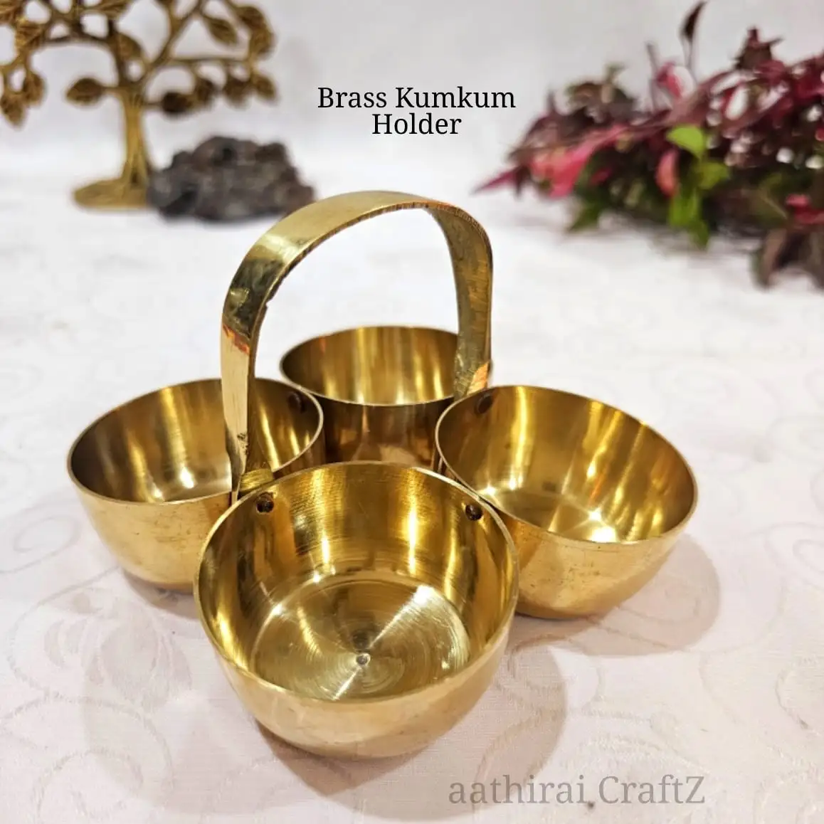 Brass Kumkum HolderThingal Essentials LLP