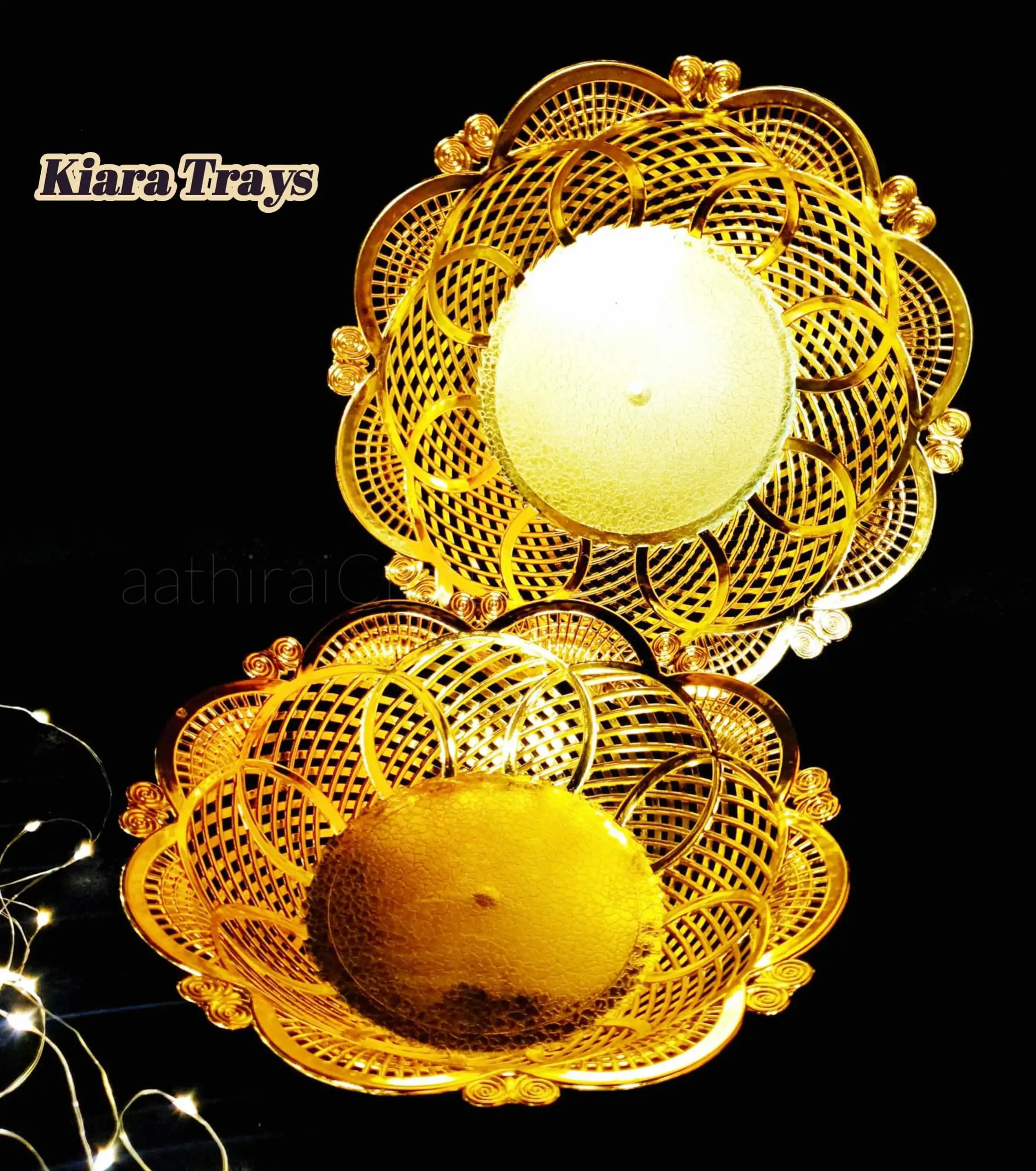 Kiara Golden Pooja / Decorative Pooja Plates - Medium - secondary