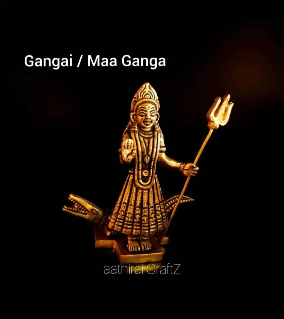 Gangai / Maa Ganga (B)  Brass Antique FinishThingal Essentials LLP