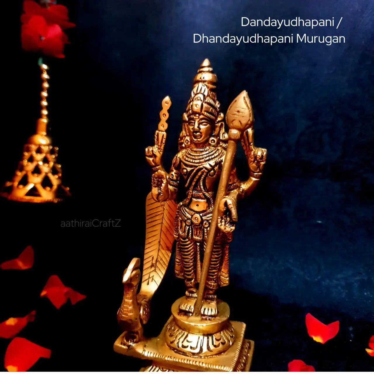 Dandayudhapani /Dhandayuthapani Murugan Brass Antique FinishThingal Essentials LLP