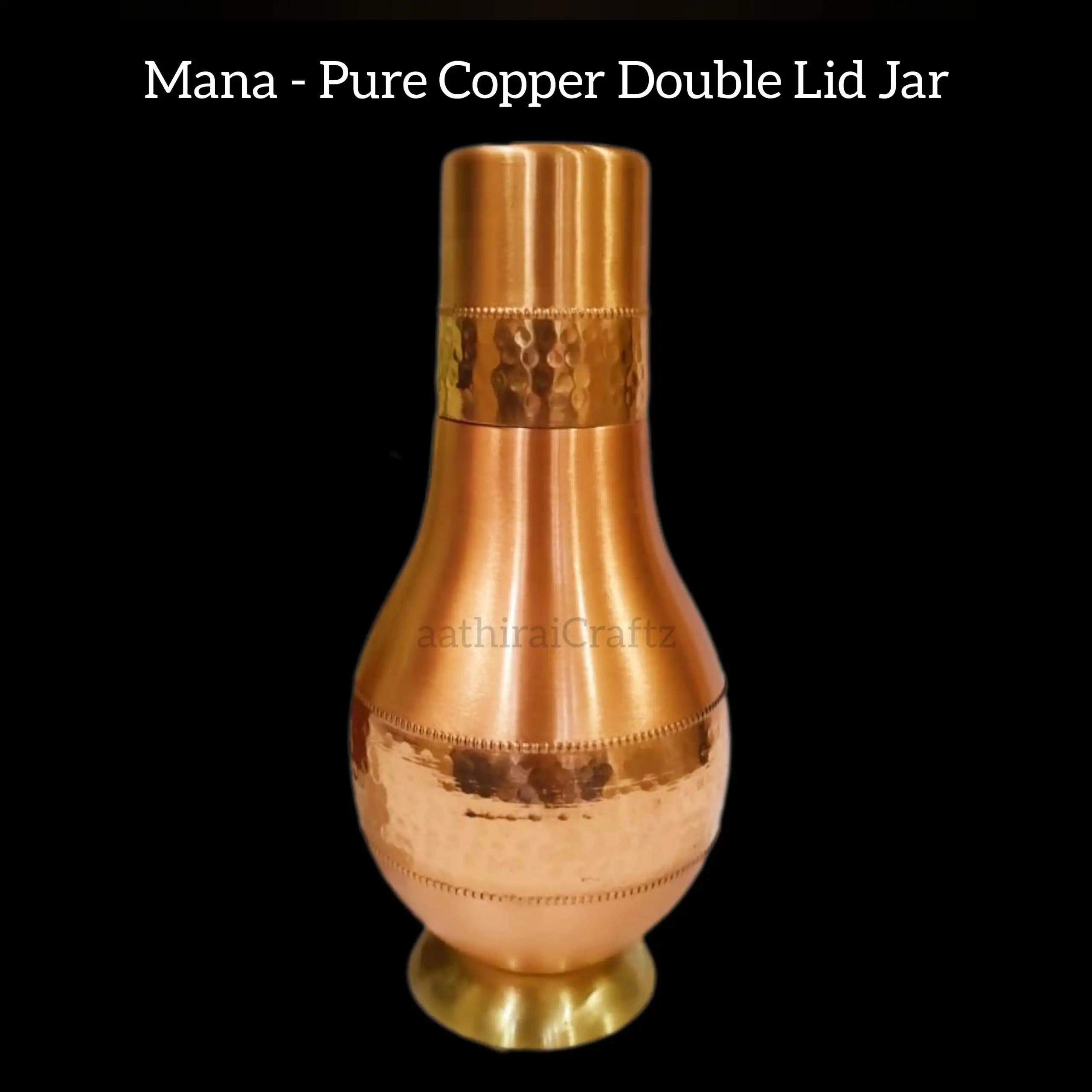Mana - Pure Copper Double Lid JarThingal Essentials LLP