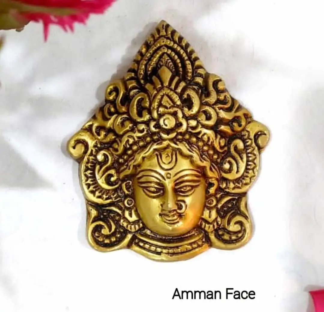 Hanging Durgai Amman Face  Brass Antique FinishThingal Essentials LLP